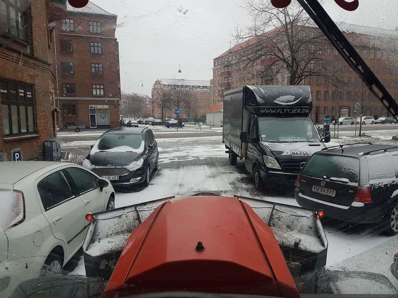 sne-rydning, Sjælland